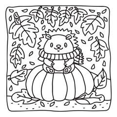 Little Cuddles – Bold and Easy Coloring Pages | Fun & Adorable Designs | Line art vector illustration | Cute and Comfy Coloring Page | Little Cuddles Animal coloring page