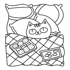 Little Cuddles – Bold and Easy Coloring Pages | Fun & Adorable Designs | Line art vector illustration | Cute and Comfy Coloring Page | Little Cuddles Animal coloring page