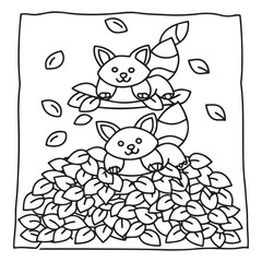 Little Cuddles – Bold and Easy Coloring Pages | Fun & Adorable Designs | Line art vector illustration | Cute and Comfy Coloring Page | Little Cuddles Animal coloring page