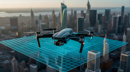 Drone photography guide for aerial videography and drone camera tips in city skyline for beginners