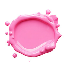 Pink Paint Splash Blob Oval Shape Background isolated on a transparent background