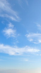 Colourful Beautiful blue sky with cloud formation background