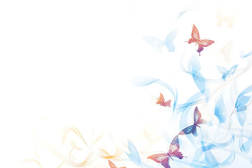 Whimsical spring fantasy with holographic butterflies and pastel colors for creative designs
