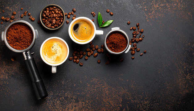 Barista Coffee Setup Flat Lay
