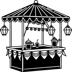 A tea stall on a street