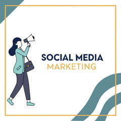 Modern Social Media Banner Design. Creative Social Media Post Template. Colorful Social Media Banner Layout. Minimal Social Media Cover Illustration. Editable Social Media Promotion Banner