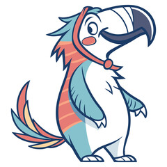 Colorful Cartoon Toucan Mascot – Fun & Playful Character Design.

