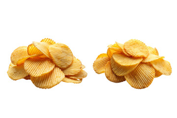 potato chips isolated on white