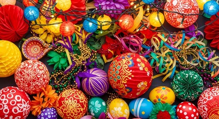 Obraz premium Festive Celebration: A vibrant explosion of color and joy for holidays and special occasions.