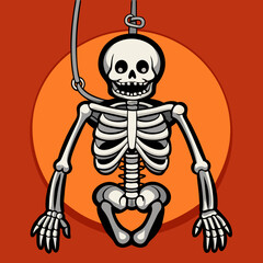 skeleton with a skull