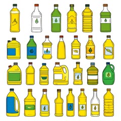 set of different bottles of alcohol