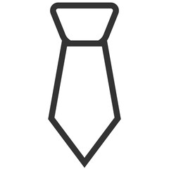 black outline tie icon