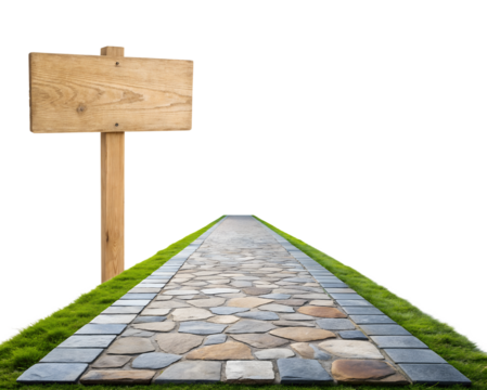 Pathway landscape stone path wooden sign grass nature outdoor direction travel journey way
