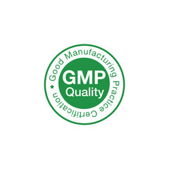 GMP Certified Green Icon Vector.