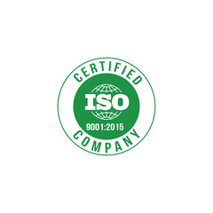 ISO Certified Company Green Icon Vector