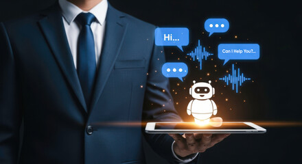 Ai chatbot assistant virtual support customer service automation technology concept digital help