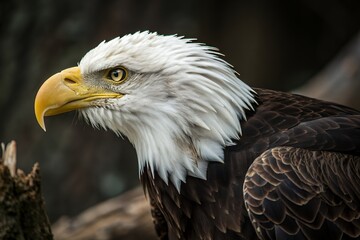 Obraz premium Majestic Bald Eagle Portrait Close-Up of a National Bird