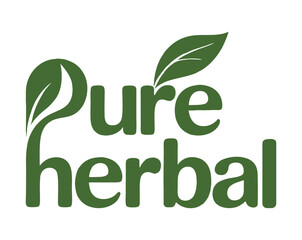 PureHerbal logo featuring leaves, conveying natural products.