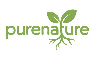 Fototapeta premium Pure Nature Logo Featuring Leaves for a Natural Brand
