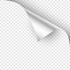 Set of realistic empty page fold corner template design