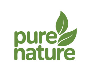 Pure Nature Logo Featuring Leaves for a Natural Brand