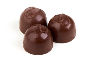 Chocolate Truffles Trio, Glossy Dark Brown