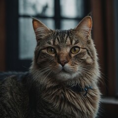 Obraz premium cat on the window