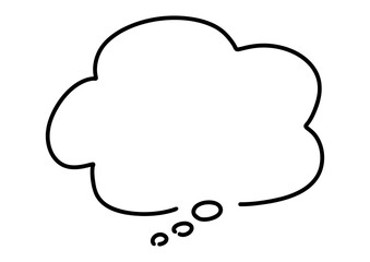 シンプルな考える吹き出しのイラスト素材 ベクター