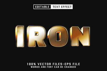 Iron 3d Realistic Text Effect Premium Vectors