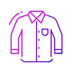 Shirt &ndash; Gradient Outline Vector Clothing Apparel Icon

