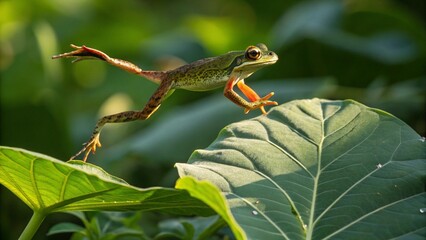 frog, sharp and realistic, Photo, Natural light.