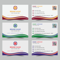 Modern business card design template.
