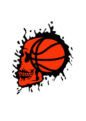 basketball tete de mort profil ballon © Scal