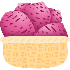 Cute sweet potatoes png