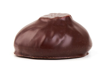 Chocolate Marshmallow Isolated on White.