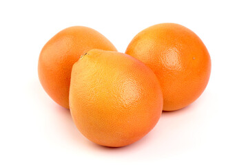 Grapefruit Still Life, Isolated Fresh Fruits on White
