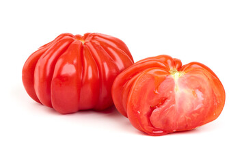 Tomato Heirloom, Sliced, Fresh, Isolated