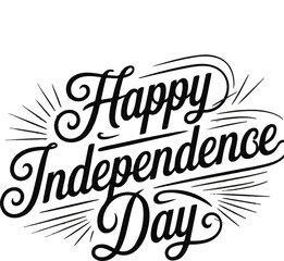 Happy Independence Day Typography Design for American Holiday Celebration