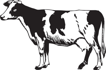 cow action silhouette vector design unique