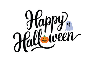 Happy Halloween typography design vector illustration(A)