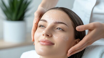 A skilled hairdresser carefully examining a client's hair and scalp to diagnose and address any issues, such as dandruff, during a private consultation in a salon setting.
