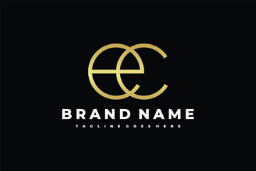 monogram letter EC logo