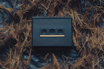 High Definition Image of Flat Lay of Casette with Copy Space