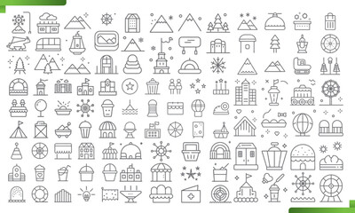 Comprehensive Icon Collection Featuring Winter and Holiday Themes