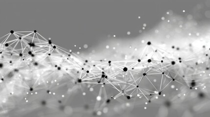 A series of lines and dots that form a pattern. The image is abstract and has a futuristic feel to it