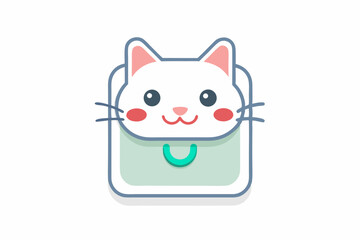 paperclip cat smiling tiny