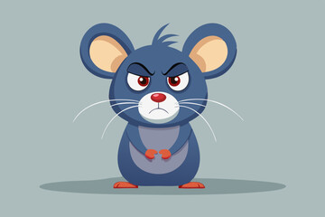 grumpy mouse tangled wire angry tech