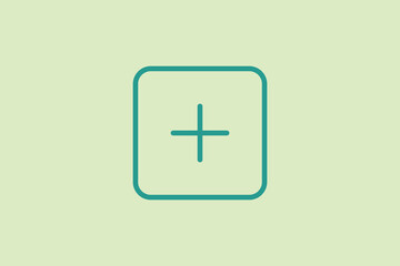 Obraz premium Add icon. icon related to UI elements. suitable for web site, app, user interfaces,element, printable etc. line icon style. simple vector design editable