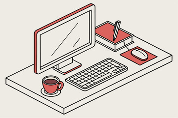 isometric-office-desk-with-computer-and-coffee