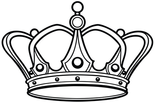 Ornate regal crown heraldic coronation emblem